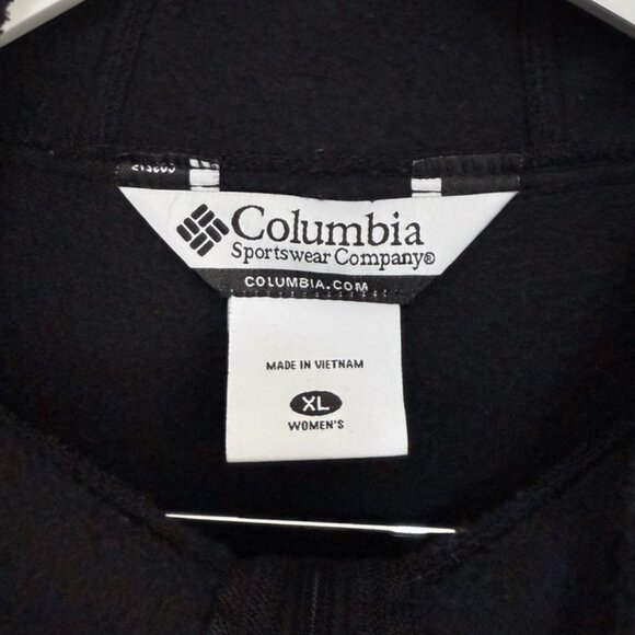 Columbia Full Zip Hooded Fleece Jacket Black/Grey - Picture 5 of 7